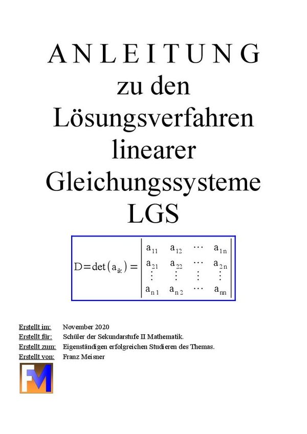 Anleitung zum Lösen linearer Gleichungssysteme