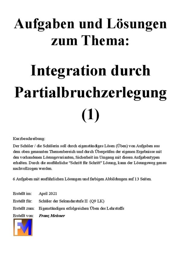 A&L Integration durch Partialbruchzerlegung (1)
